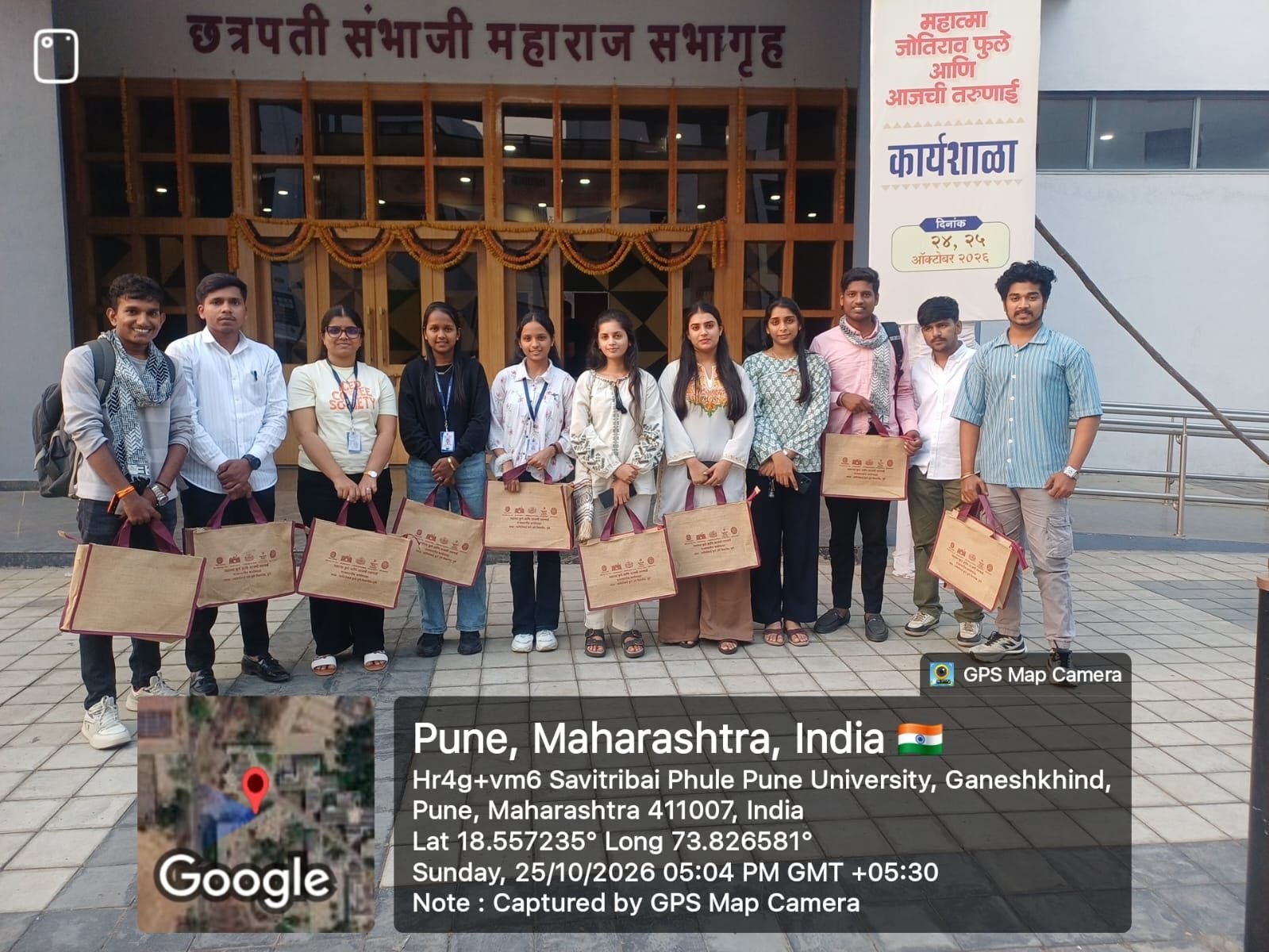 Sarhad Law School NSS volunteers attended the two-day workshop “महात्मा जोतिराव फुले आणि आजची तरुणाई” at Savitribai Phule Pune University on 24th & 25th October 2026.